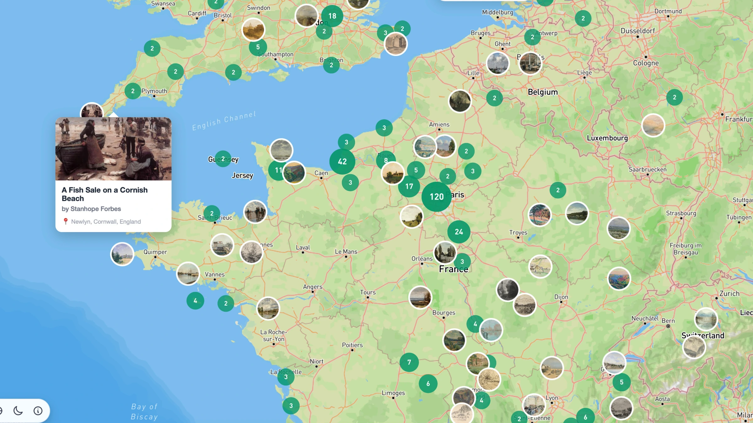 Plein Air Artists on a Map: Monet, Van Gogh, Turner & More